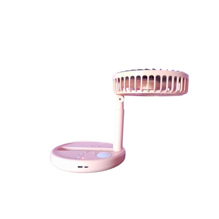 JYSUPER JY-2215 Folding Rechargeable Fan With LED Light – Random Color